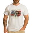 Great Dane Dad Dog Lovers American Flag 4th Of July Men's Casual T-Shirt White