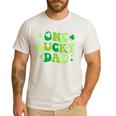 Groovy St Patrick's Day Apparel One Lucky Dad Shirt Small Modern Groovy St Patrick's Day Shirt Men's Casual T-Shirt White Groovy St Patrick's Day Apparel One Lucky Dad Shirt Small Modern Groovy St Patrick's Day Shirt Men's Casual T-Shirt White