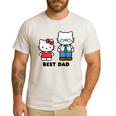 Hello Kitty Best Dad Fathers Day Small Men's Casual T-Shirt White