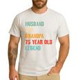 Husband Dad Grandpa 75 Year Old Legend 75th Birthday Men's Casual T-Shirt White