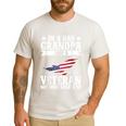 I'm A Dad Grandpa And A Veteran US Flag Veterans Day Men's Casual T-Shirt White