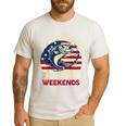 I'm Hooker On The Weekends Dirty Bass Dad Fishing Men's Casual T-Shirt White