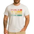 It's Me Hi I'm The Dad It's Me Dad Father's Day Retro Men's Casual T-Shirt White