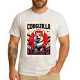 Japanese Art Corgi Dog Mom Dad Men's Casual T-Shirt White