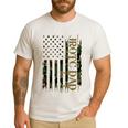 JROTC Dad United States Distressed Camo w US Flag Men's Casual T-Shirt White JROTC Dad United States Distressed Camo w US Flag Men's Casual T-Shirt White