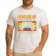 Leveled Up To Dad Of 3 Three Daddy Again 2025 Father's Day Men's Casual T-Shirt White