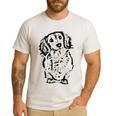Long Hair Dachshund Lover Doxie Mom Dad Cute Wiener Dog Small Men's Casual T-Shirt White