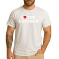 I Love The Catcher Baseball Softball Dad Mom Men's Casual T-Shirt White