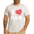 I Love Dad Men's Casual T-Shirt White I Love Dad Men's Casual T-Shirt White