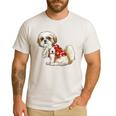 I Love Dad Tattoo Shih Tzu Dad Father's Day Men's Casual T-Shirt White