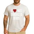I Love Hot Divorced Dads Red Hearts Men's Casual T-Shirt White