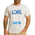 Love Needs No Words Autism Awareness Shirt Mom Dad Teacher Men's Casual T-Shirt White