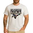 Mallard Duck Hunting Camo Easily Distracted Duck Dad Men's Casual T-Shirt White