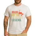 Man Myth Meat Smoker Legend Dad Grillfather BBQ Meat Smoking Men's Casual T-Shirt White