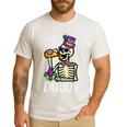 Mardi Gras Skeleton Cant Hold My Carnival Team Dad Men Men's Casual T-Shirt White