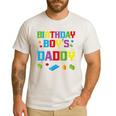 Master Builder Birthday Boy's Daddy Building Bricks Blocks Men's Casual T-Shirt White