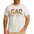 Master Builder Dad Birthday Boy Building Bricks Blocks Daddy Men's Casual T-Shirt White