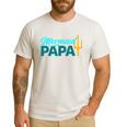 Mermaid Dad Mermaid Papa Grandpa Security Party Small Men's Casual T-Shirt White