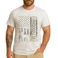 Mini Bernedoodle Dad Camo USA Flag DESIGN ON BACK Men's Casual T-Shirt White Mini Bernedoodle Dad Camo USA Flag DESIGN ON BACK Men's Casual T-Shirt White