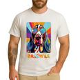 Mom & Dad Of a Basshole Basset Hound With Glasses -Adults Short Sleeve Men's Casual T-Shirt White