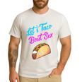 Mom Dad Let's Taco Bout Sex Gender Reveal Party Men's Casual T-Shirt White
