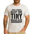 New Dad Est Keep Tiny Human Alive First Time Father's Day Men's Casual T-Shirt White