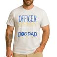 Officer Off Duty Dog Dad Cop Police Retirement Men's Casual T-Shirt White