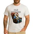 Old Buzzard Bird Old Man Grandpa Recliner Dads Joke Men's Casual T-Shirt White
