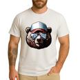 Papa Bear Face Cool Dad Style Retro Fathers Day Daddy Bear Men's Casual T-Shirt White