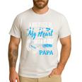 My Papa Lives In Heaven Shirt Memorial Day Papa Dad Grandpa Men's Casual T-Shirt White
