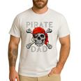 Pirate Dad Shirt Jolly Roger Crossbones Skull Halloween Men's Casual T-Shirt White Pirate Dad Shirt Jolly Roger Crossbones Skull Halloween Men's Casual T-Shirt White