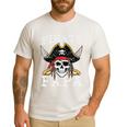 Pirate Papa Skull Family Matching Costume Dad Grandpa Men Men's Casual T-Shirt White