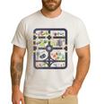 Play Cars On Dad's Back Mom's Back City Map BACK PRINT ONLY Men's Casual T-Shirt White