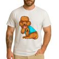 Poodle I Love Dad Tattoo Apparel Dog Dad Dads For Men Women Men's Casual T-Shirt White