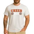 Proud Cheer Dad My Favorite Cheerleader Calls Me Dad Orange Men's Casual T-Shirt White