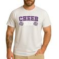 Proud Cheer Dad My Favorite Cheerleader Calls Me Dad Purple Men's Casual T-Shirt White Proud Cheer Dad My Favorite Cheerleader Calls Me Dad Purple Men's Casual T-Shirt White