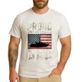 Proud Coast Guard Dad USCG American Flag T-Shirt Men's Casual T-Shirt White