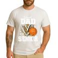 Proud Dad Of A 2026 Senior Basketball Graduation Leopard Men's Casual T-Shirt White