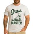 Push Lawn Mower Legend Grass Master Dad Mowing Men's Casual T-Shirt White