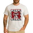 Red Sport Loud Proud Cheer Coach Dad Father's Day Men's Casual T-Shirt White