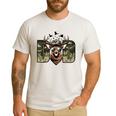 Retro Camo Dad Hunting Camouflage Deer Matching Men's Casual T-Shirt White