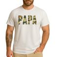 Retro Camo Hunting Papa Old Camo Dad Father’s Day Daddy Men's Casual T-Shirt White