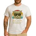 Retro Cat Daddy 80s 90s Style Sunglasses Men's Casual T-Shirt White