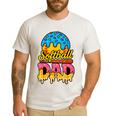 Retro Ice Cream Drip Softball Dad Game Day Dad Father's Day Men's Casual T-Shirt White