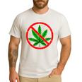 Say No Cannabis Anti-Marijuana Retro Weed Parent Dad Mom Men's Casual T-Shirt White