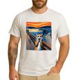 The Scream Cat Parody For Kitty Cat Lover Cat Mom Cat Dad Men's Casual T-Shirt White