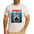 Siberian Husky Jowls Sled Dog Mom Top Alaskan Dog Dad Men's Casual T-Shirt White