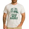 Silent But Dadly Father's Day Fart Dad Farting Vintage Men's Casual T-Shirt White