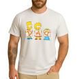 The Simpsons Father's Day Bart Lisa Maggie Dad Birthday Men's Casual T-Shirt White