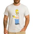 The Simpsons Homer Number 1 Dad Father's Day V2 Men's Casual T-Shirt White